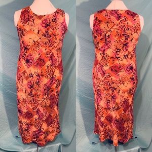 Hilo Hattie Peach Wine rayon Dress 20